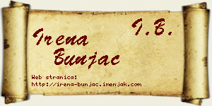 Irena Bunjac vizit kartica